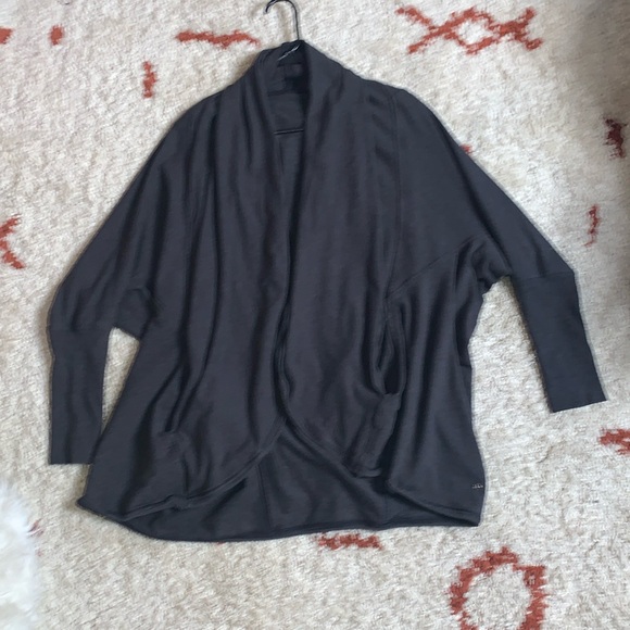 Lululemon- Sweatshirt Cardigan- Open Front- Size 8- Black w/ Pockets - Picture 3 of 10